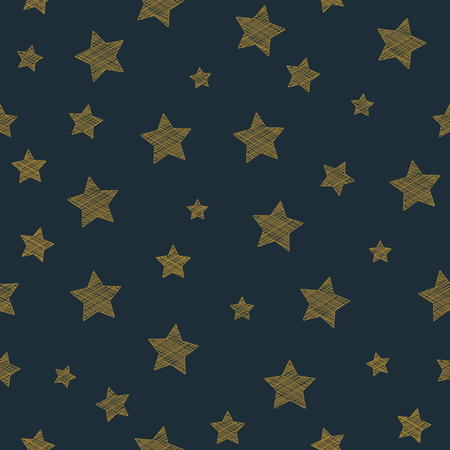 Concept of background with hand drawn stars. Vector.のイラスト素材