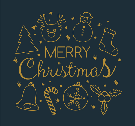 Christmas background with wishes and decorations. Vector.のイラスト素材