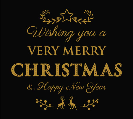 Christmas wishes with festive decorations. Vector.のイラスト素材