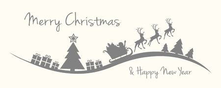 Christmas wishes with decorative ribbon. Vector.のイラスト素材