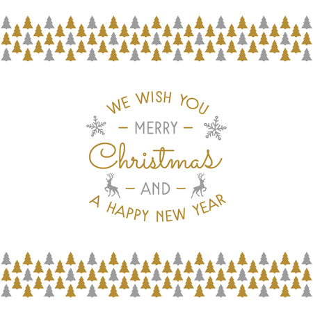 Christmas wishes with decoration. Vector.のイラスト素材