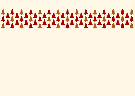 Christmas background with decorative trees - layout of a card. Vector.のイラスト素材