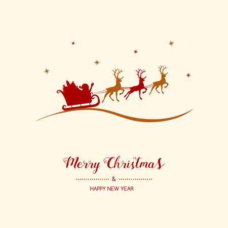 Christmas greetings with cartoon  Santa Claus. Vector.のイラスト素材