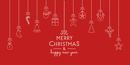 Christmas ornament with hanging elements. Vector.のイラスト素材
