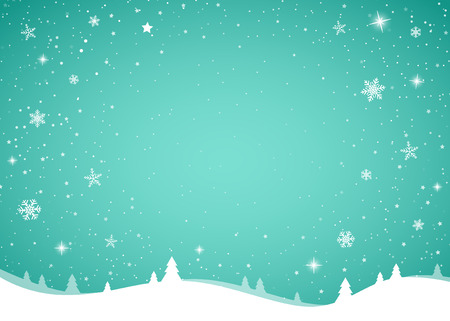 Christmas card template with with glossy snowflakes. Vector.のイラスト素材
