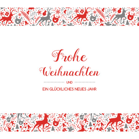 Frohe Weihnachten - translated from german to as Merry Christmas. Vector.のイラスト素材