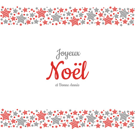 Joyeux Noel - translated from french as Merry Christmas. Vectorのイラスト素材