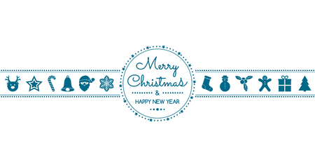 Concept of Christmas card with decorations. Vector.のイラスト素材