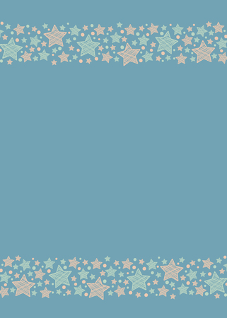 Concept of Christmas greeting card with beautiful stars. Vector.のイラスト素材
