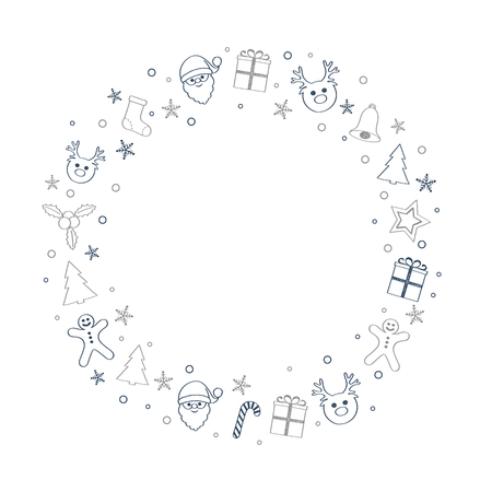 Christmas background with beautiful decorations and copyspace. Vector.のイラスト素材