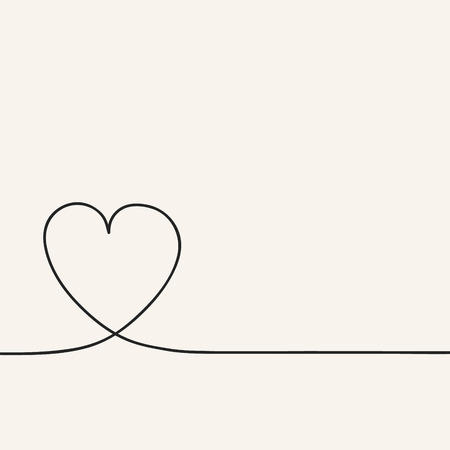 Background with cute heart and copyspace - love concept. Vectorのイラスト素材