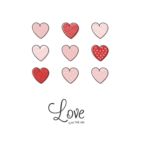 Valentine's Day greetings with hearts. Vectorのイラスト素材