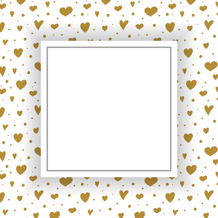 Cute card with hand drawn hearts and copyspace. Vectorのイラスト素材