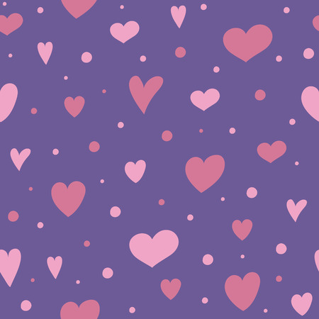 Beautiful background with hearts - seamless pattern. Valentine's Day, Mother's Day and Women's Day. Vectorのイラスト素材