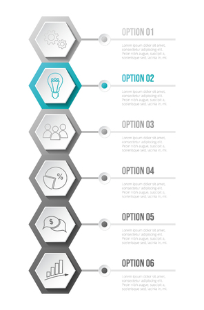 Business infograph with icons - concept of template. Vectorのイラスト素材
