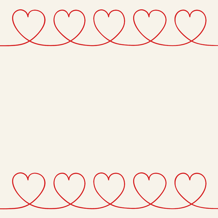 Beautiful background with cute hand drawn hearts and copyspace. Vectorのイラスト素材