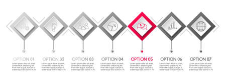 Design of a company timeline with business icons. Vectorのイラスト素材