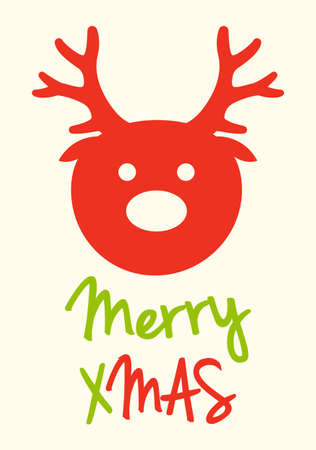 Beautiful Christmas typography with decorations and wishes. Abstract Christmas card. Vector.のイラスト素材