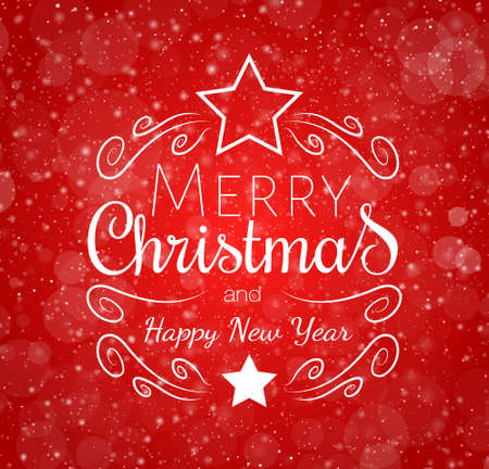 Merry Christmas - calligraphy with ornaments.のイラスト素材