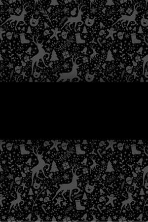 Template of Christmas card with festive elements. Vectorのイラスト素材