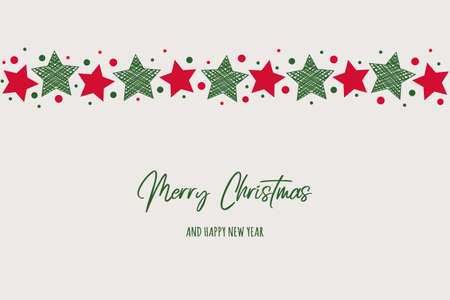 Christmas card with stars and wishes. Xmas background. Vectorのイラスト素材