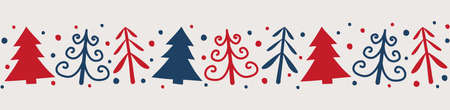 Christmas banner with tree icons. Vectorのイラスト素材