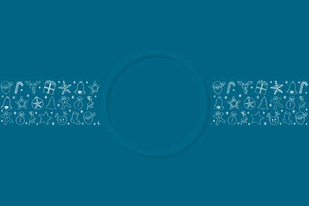 Design of Christmas card layout with wishes and ornaments. Vector.のイラスト素材