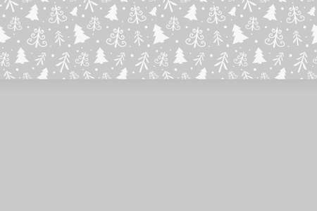 Christmas background with cute trees. Vectorのイラスト素材
