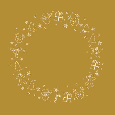 Christmas background with decorations and copyspace. Vector.のイラスト素材