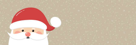 Funny Santa Claus with copyspace. Christmas banner. Vectorのイラスト素材