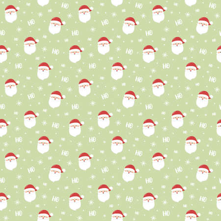 Design of Xmas pattern with Santa Claus. Christmas concept. Vectorのイラスト素材
