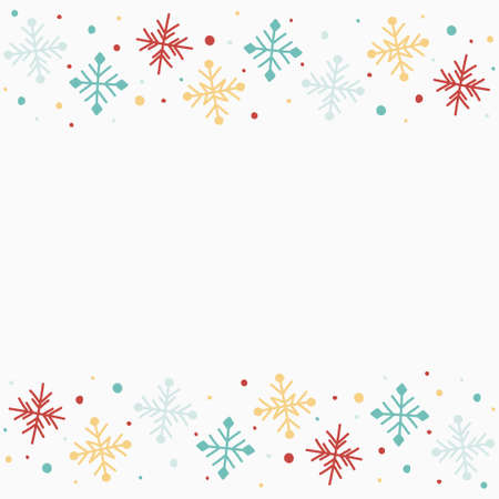 Christmas background with snowflakes and copyspace. Vectorのイラスト素材