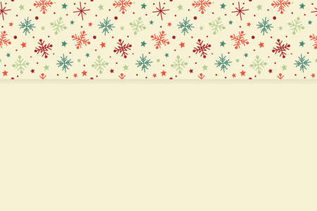 Christmas background with hand drawn snowflakes. Vectorのイラスト素材