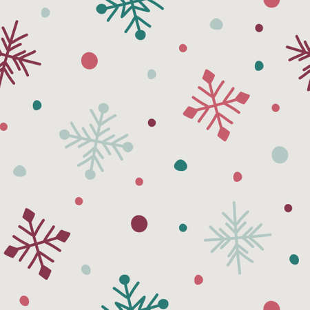 Christmas pattern with snowflakes. Vectorのイラスト素材