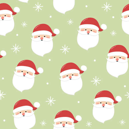 Design of Xmas pattern with Santa Claus. Christmas concept. Vectorのイラスト素材