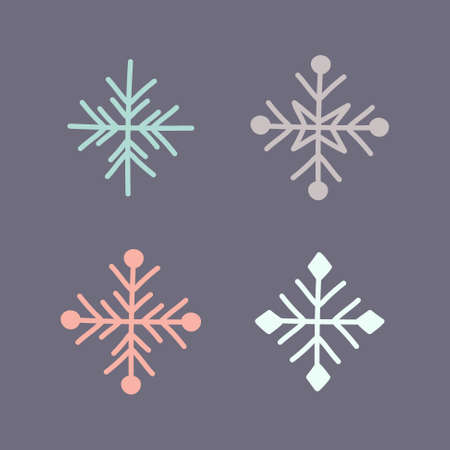 Concept of Christmas elements - hand drawn snowflakes. Vectorのイラスト素材