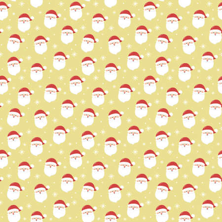 Christmas pattern with funny Santa Claus. Vectorのイラスト素材