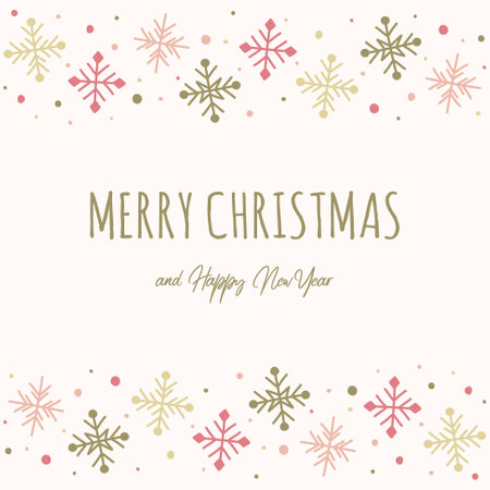 Xmas greeting card with snowflakes. Christmas design. Vectorのイラスト素材