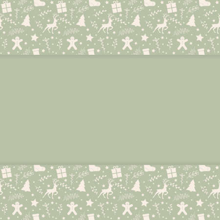 Design of a background with Christmas decorations. Vectorのイラスト素材