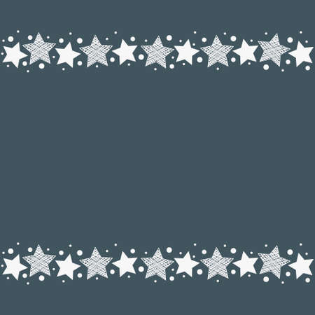Template of Christmas card with festive stars. Vectorのイラスト素材