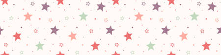 Design of Xmas pattern with stars. Christmas concept. Banner. Vector