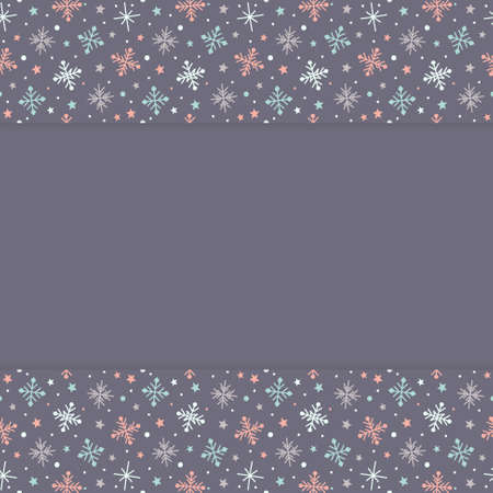 Christmas background with snowflakes and copyspace. Vectorのイラスト素材