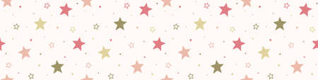Christmas pattern with stars. Panoramic header. Vectorのイラスト素材