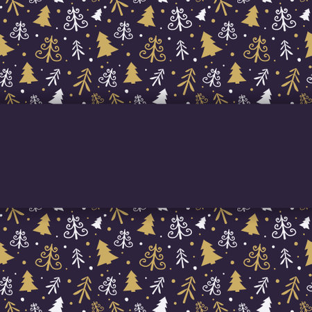 Christmas background with tree icons and copyspace. Vectorのイラスト素材