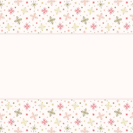 Christmas background with snowflakes and copyspace. Vectorのイラスト素材