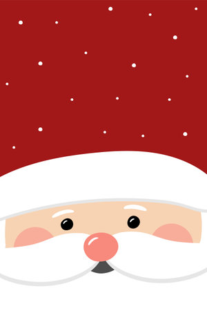 Hand drawn Santa Claus. Design of a Christmas background. Vector illustrationのイラスト素材