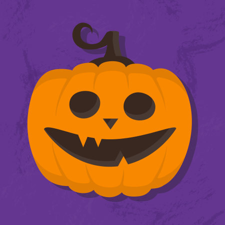 Halloween pumpkin. Icon. Vector illustrationのイラスト素材