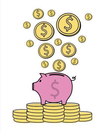Piggy bank concept. Vectorのイラスト素材