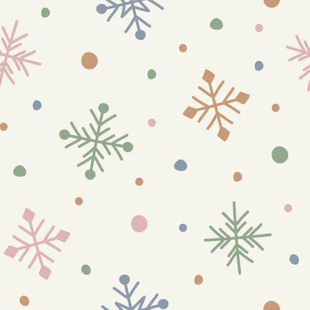 Christmas texture with snowflakes. Seamless pattern. Vectorのイラスト素材