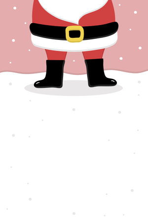 Funny Santa Claus concept. Layout of a Christmas greeting card. Vector illustrationのイラスト素材